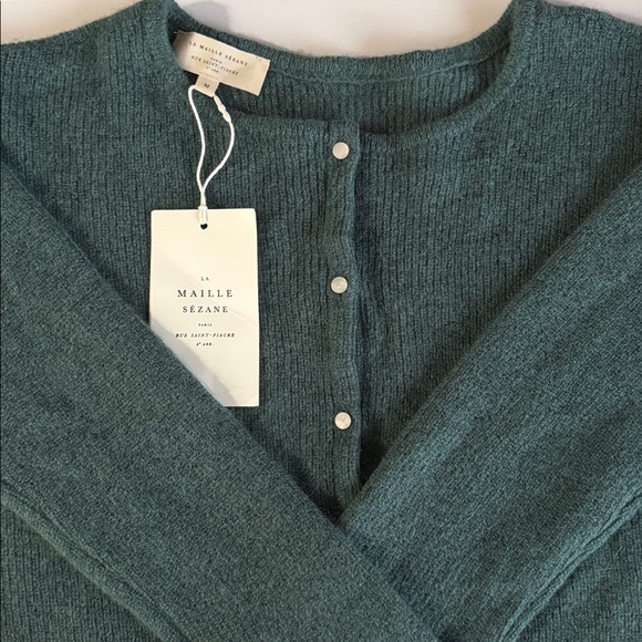 NWT Sezane Gaspard Cardigan in Sage Never Worn M - Picture 6 of 6